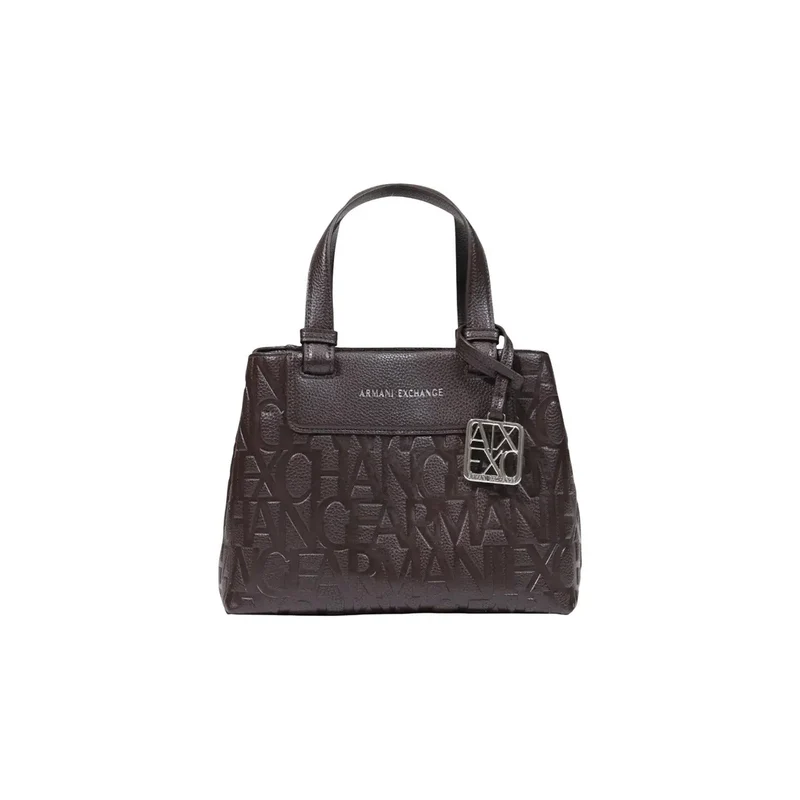 Armani Exchange Damenhandtasche aus braunem Polyester, 24 cm