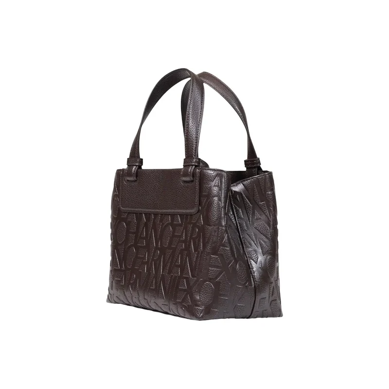Armani Exchange Damenhandtasche aus braunem Polyester, 24 cm