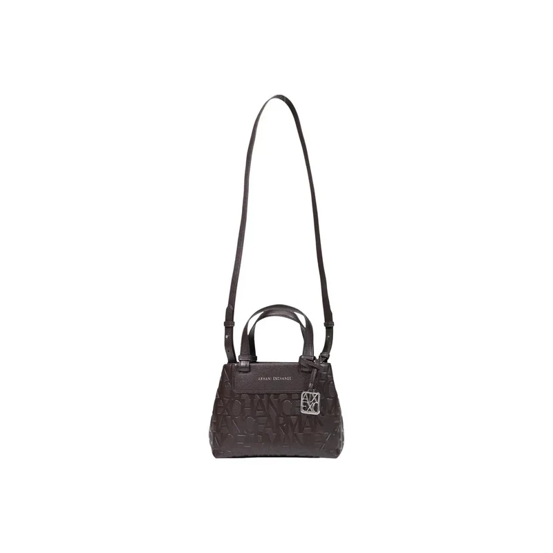 Armani Exchange Damenhandtasche aus braunem Polyester, 24 cm