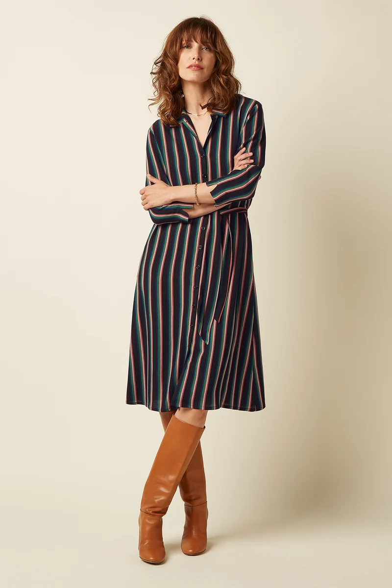 Claire Dress Harley Stripe
