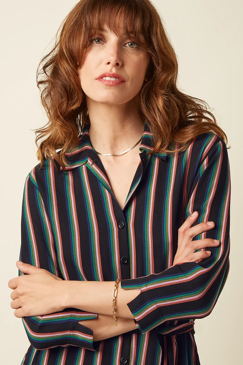 Claire Dress Harley Stripe