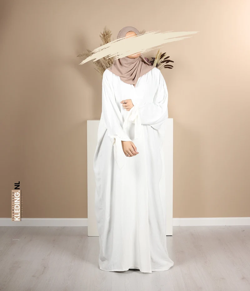 Übergroßer Noora Kimono Jazz - Weiß
