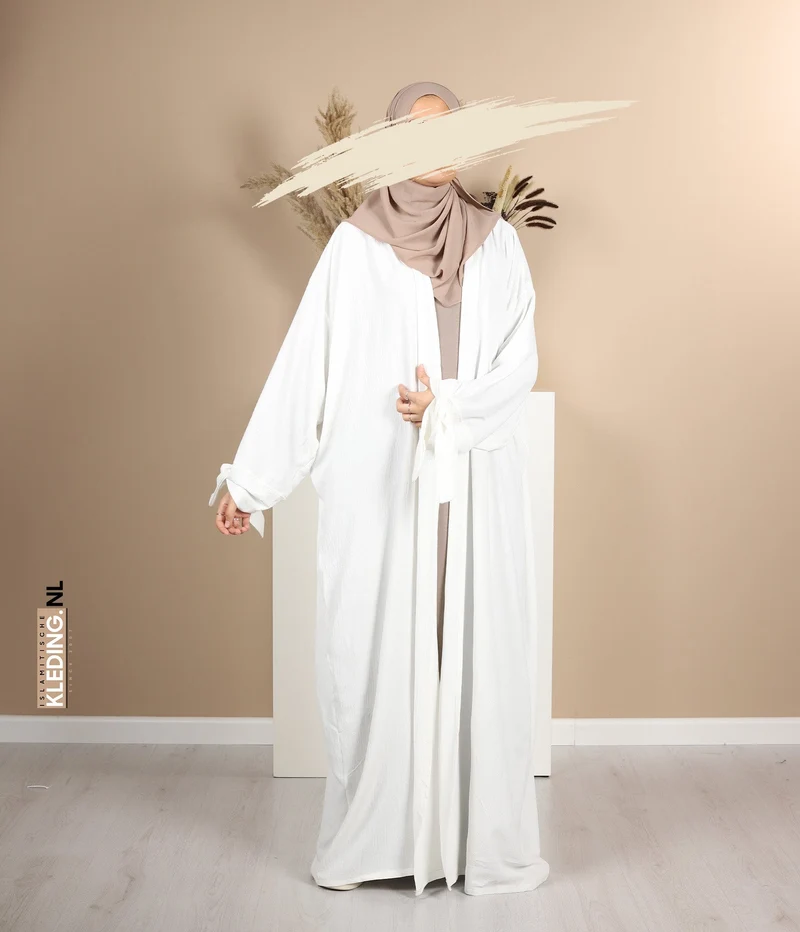 Übergroßer Noora Kimono Jazz - Weiß