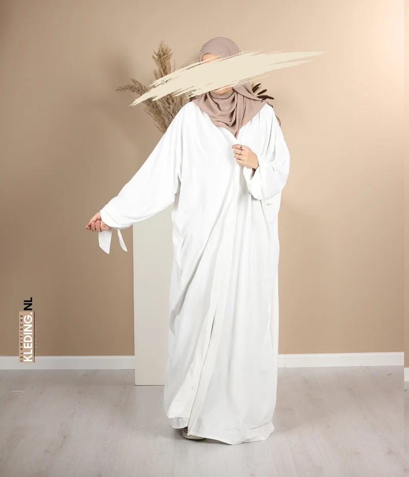 Übergroßer Noora Kimono Jazz - Weiß