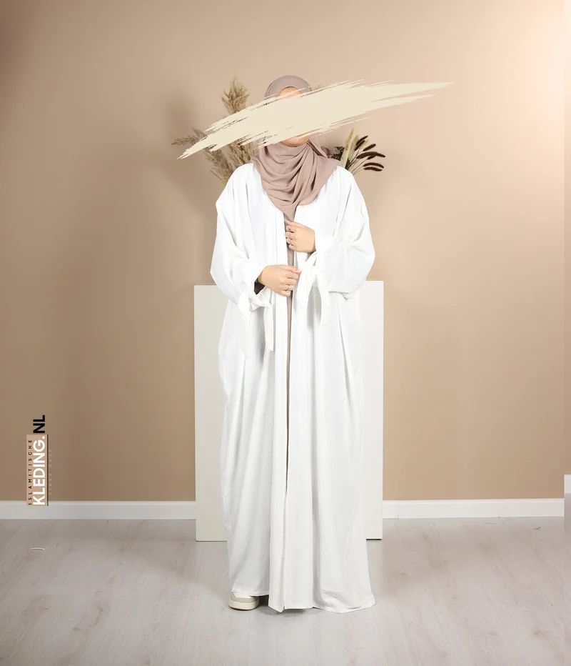 Übergroßer Noora Kimono Jazz - Weiß