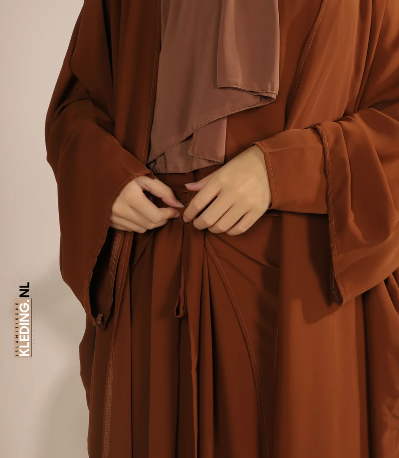 Kimono & Abaya-Set Mikrofaser - Kamel
