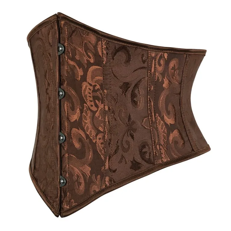 Gothic-Jacquard-Schnürkorsett für Damen unter der Brust