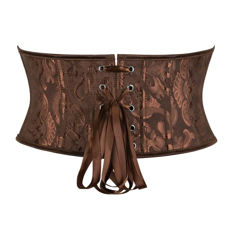 Gothic-Jacquard-Schnürkorsett für Damen unter der Brust