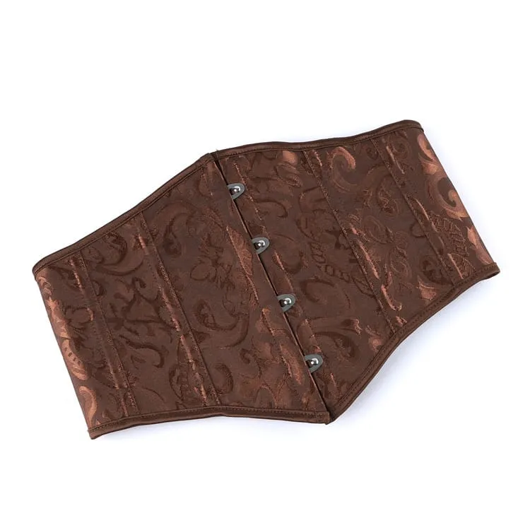 Gothic-Jacquard-Schnürkorsett für Damen unter der Brust