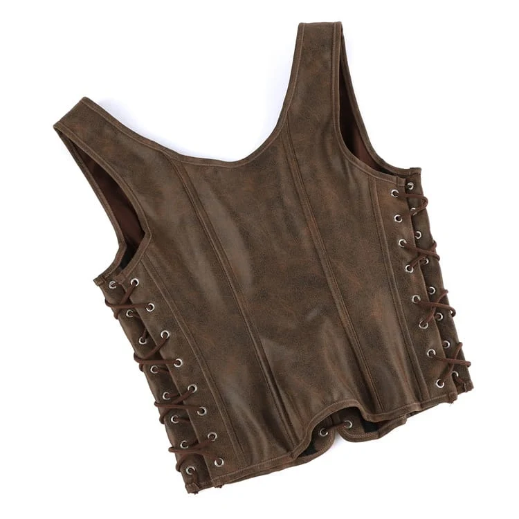 Gothic-Retro-Schnürkorsett für Damen mit Überbrustumfang