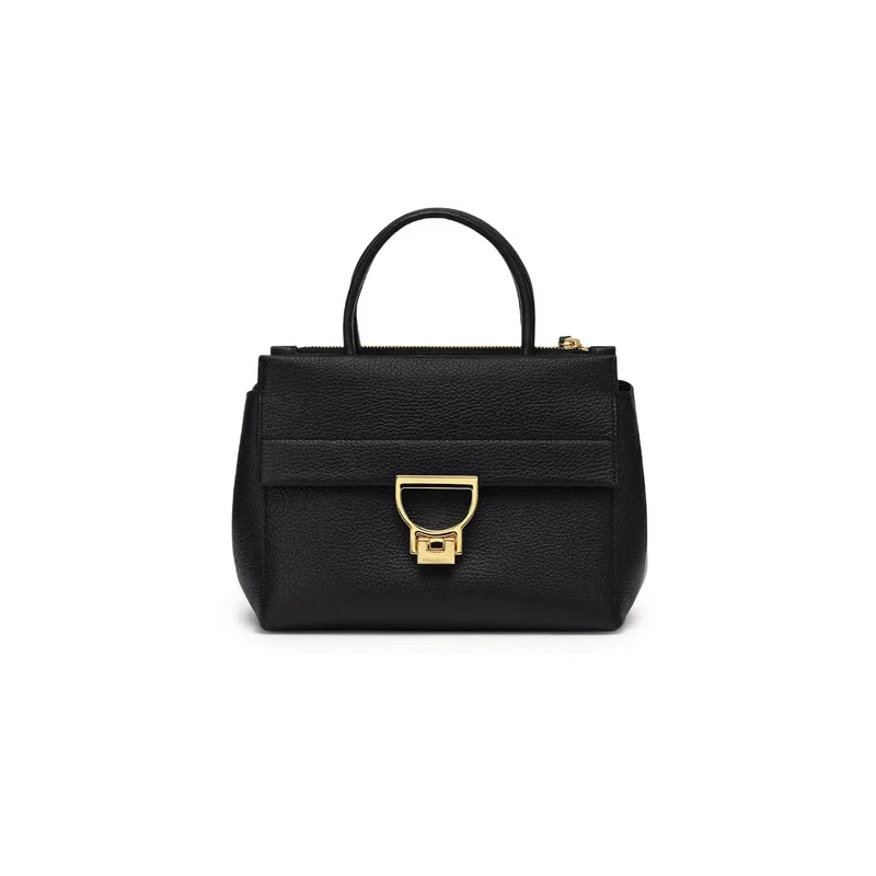 Coccinelle Schwarze Damen-Ledertasche Arlettis 24 cm