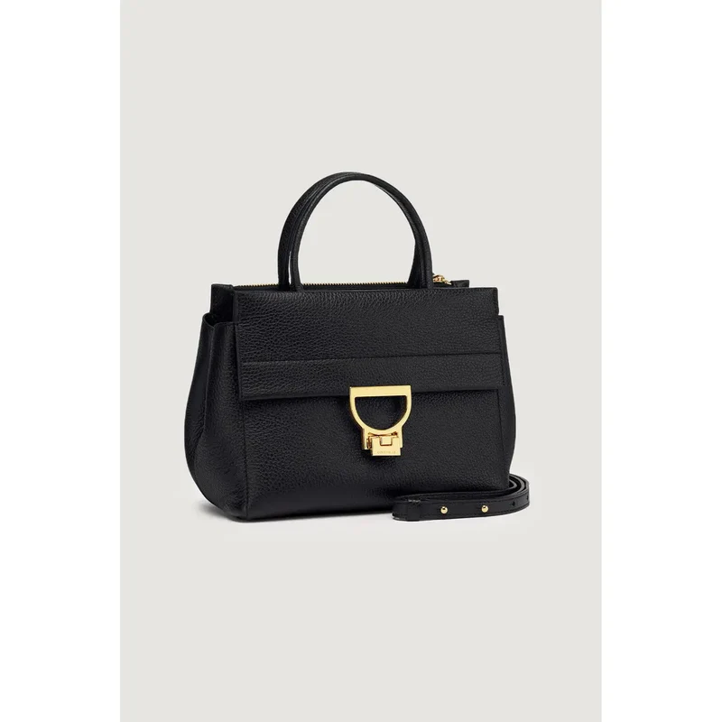 Coccinelle Schwarze Damen-Ledertasche Arlettis 24 cm