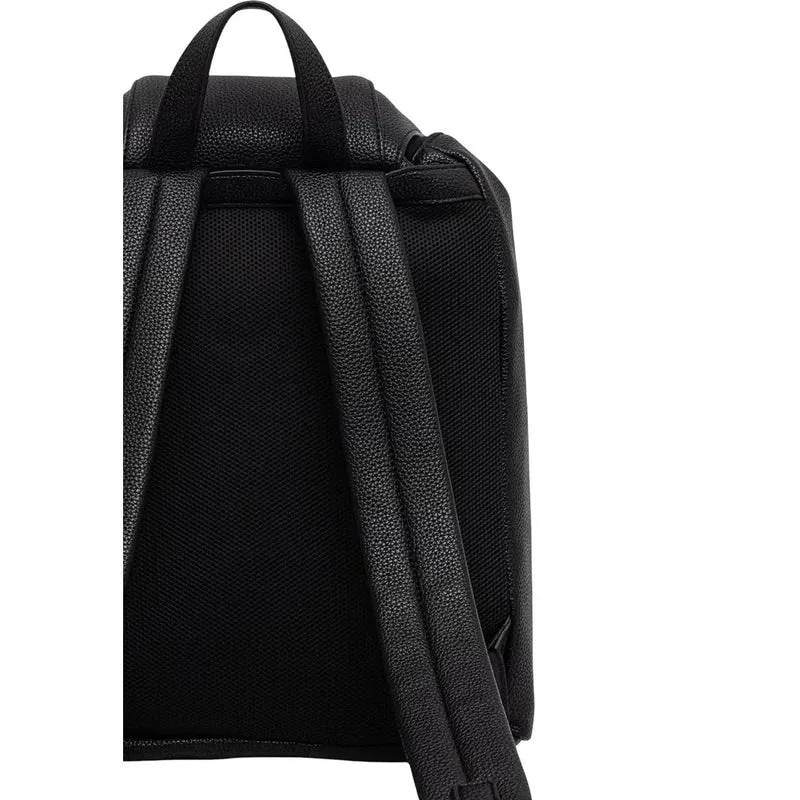 Calvin Klein Schwarzer Damen-Rucksack aus Polyurethan, 28 cm