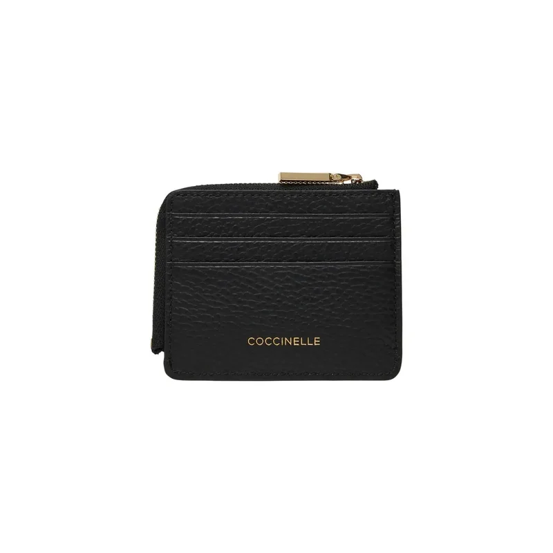 Coccinelle Schwarze Damen-Ledertasche mit Reißverschlusstaschen, B 10 x H 8,5