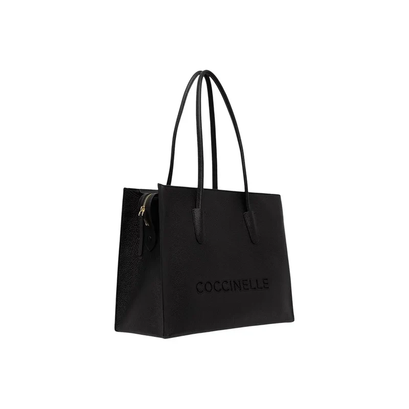 Coccinelle Schwarze Damen-Ledertasche, B40,5
