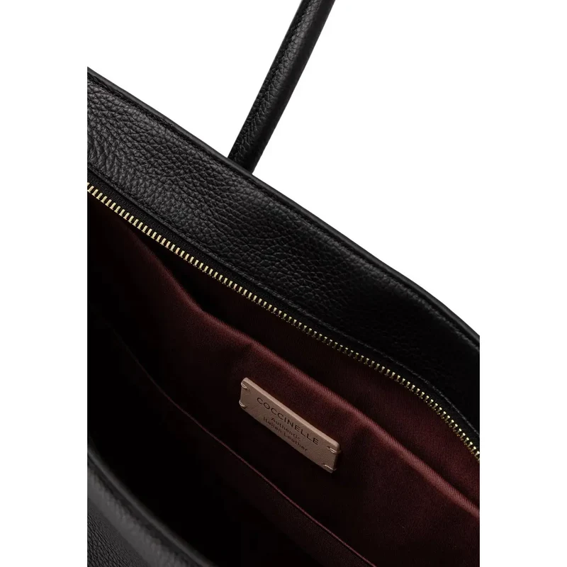 Coccinelle Schwarze Damen-Ledertasche, B40,5