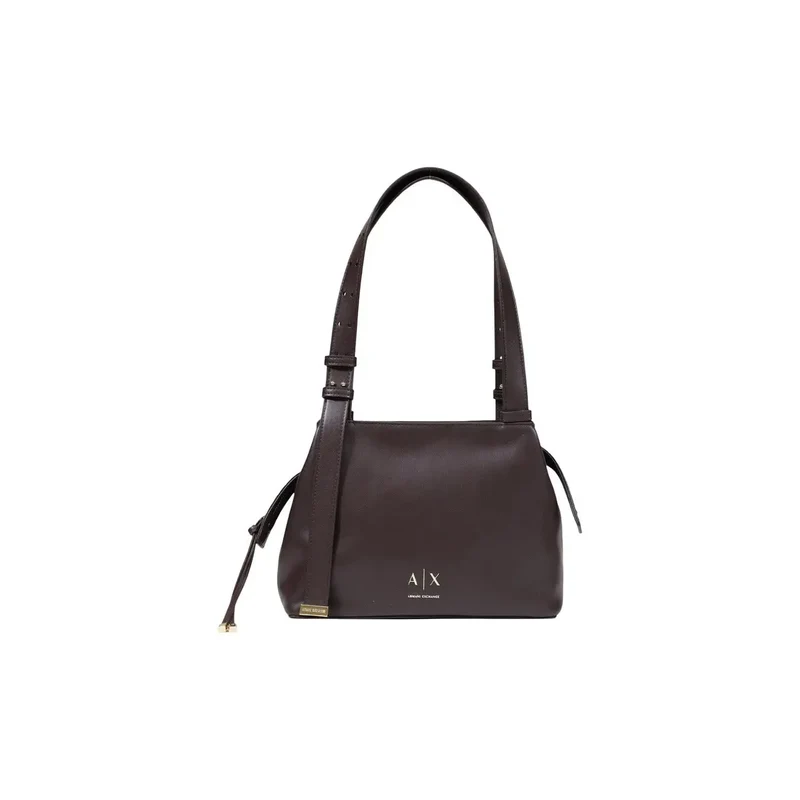 Armani Exchange Damen-Tasche aus braunem Polyester, 31 x 25 x 10 cm