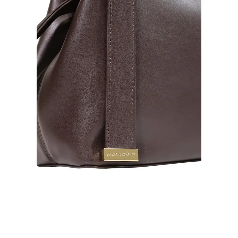 Armani Exchange Damen-Tasche aus braunem Polyester, 31 x 25 x 10 cm