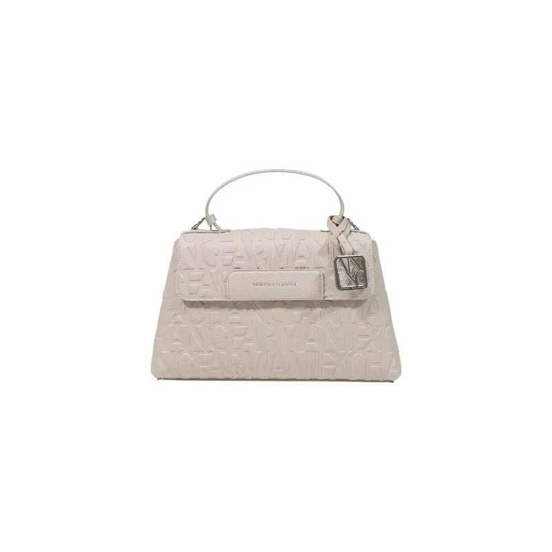Armani Exchange Damen-Schultertasche, beige, Polyester, 30 cm