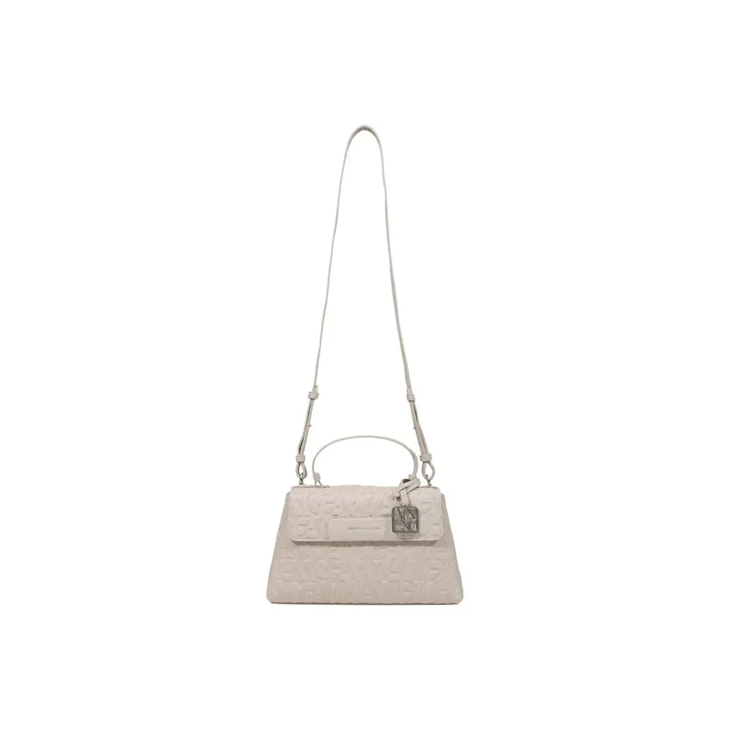 Armani Exchange Damen-Schultertasche, beige, Polyester, 30 cm