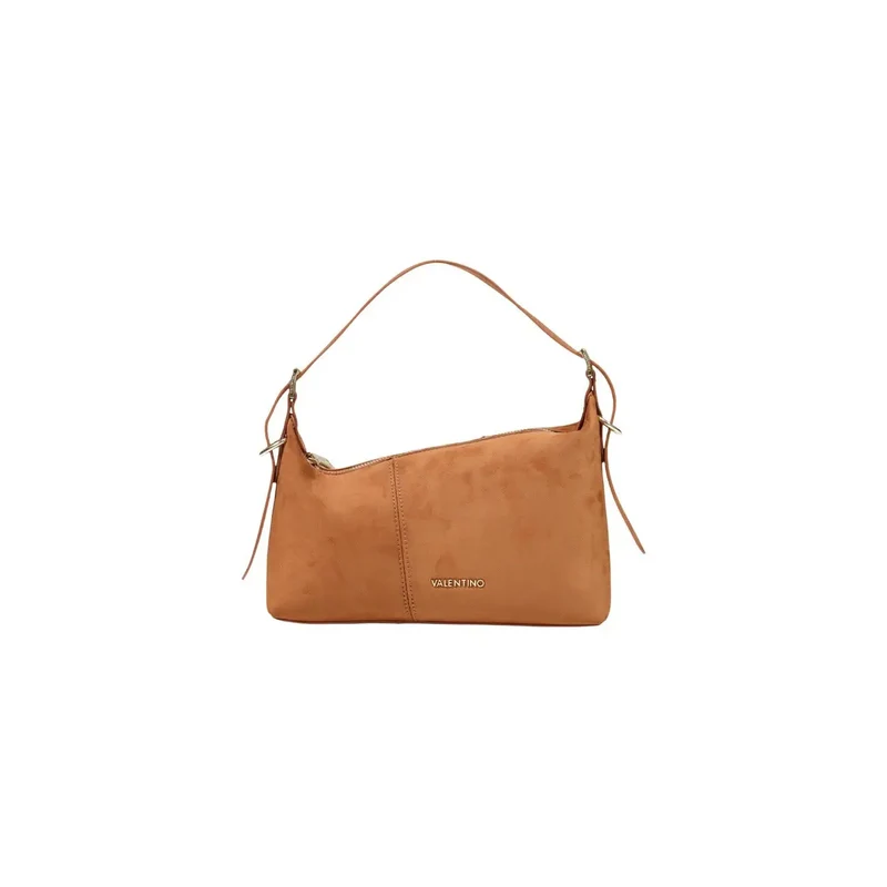 Valentino Damen-Schultertasche aus bordeauxrotem Wildleder, 26 cm