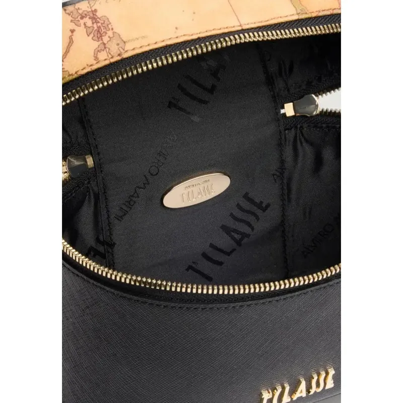Alviero Martini Damenhandtasche, schwarz, PVC, 20 cm