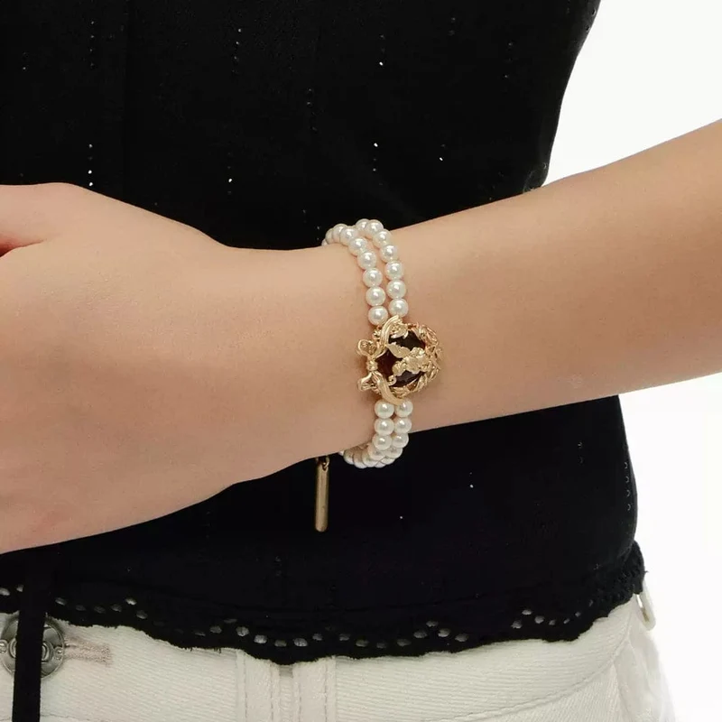 Grunge-Engel-Perlenarmband für Damen
