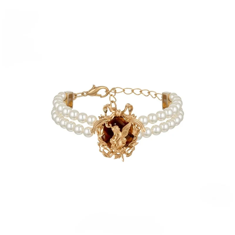 Grunge-Engel-Perlenarmband für Damen