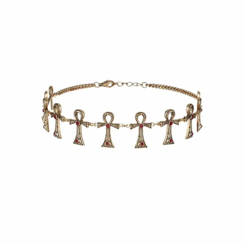 Grunge-Diamant-Kreuz-Halskette für Damen