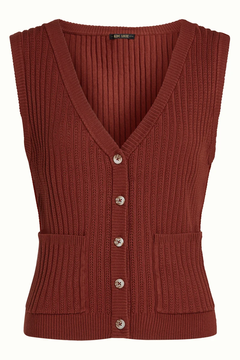 Button V Spencer Match Knit
