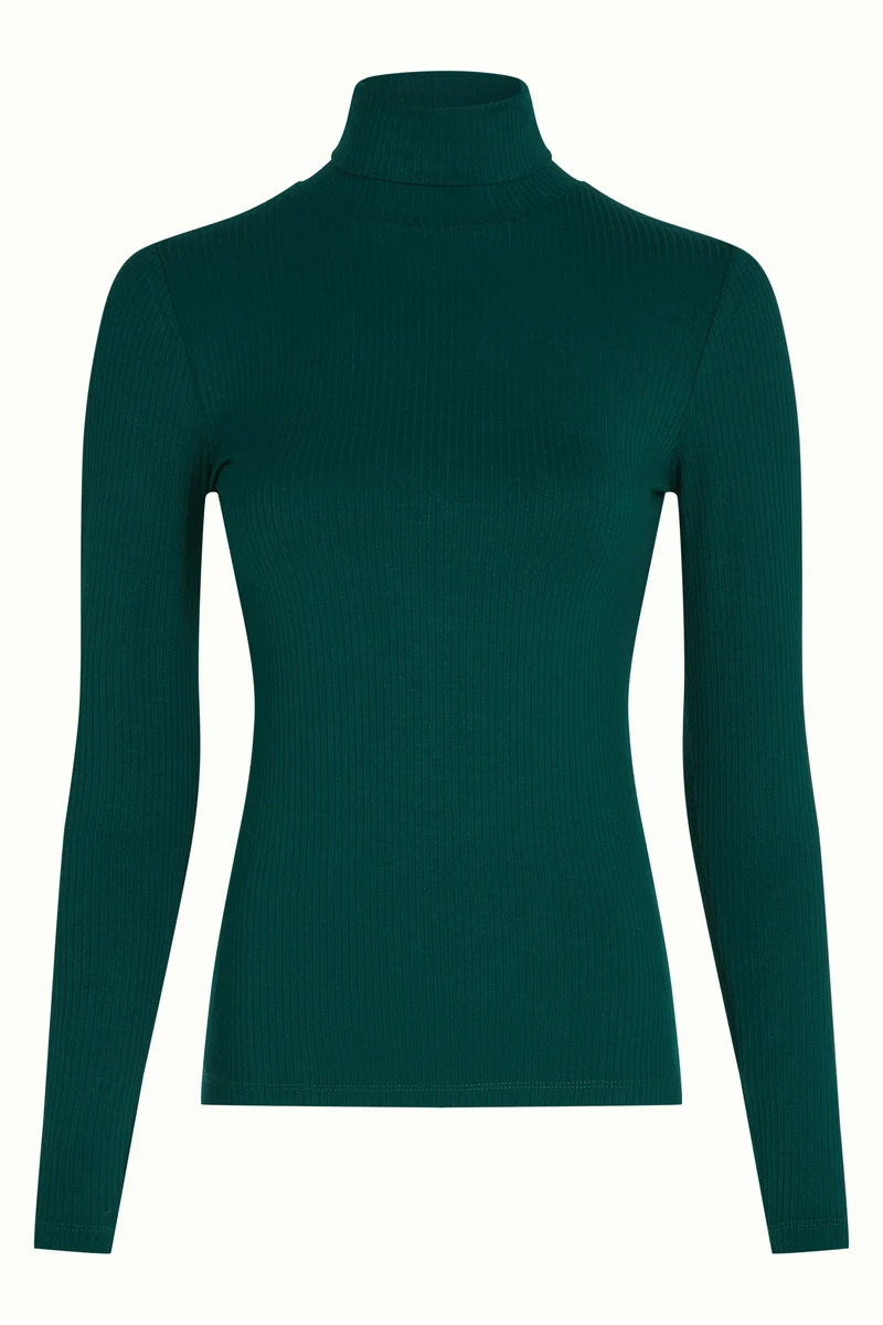 Rollneck Top Uni Rib