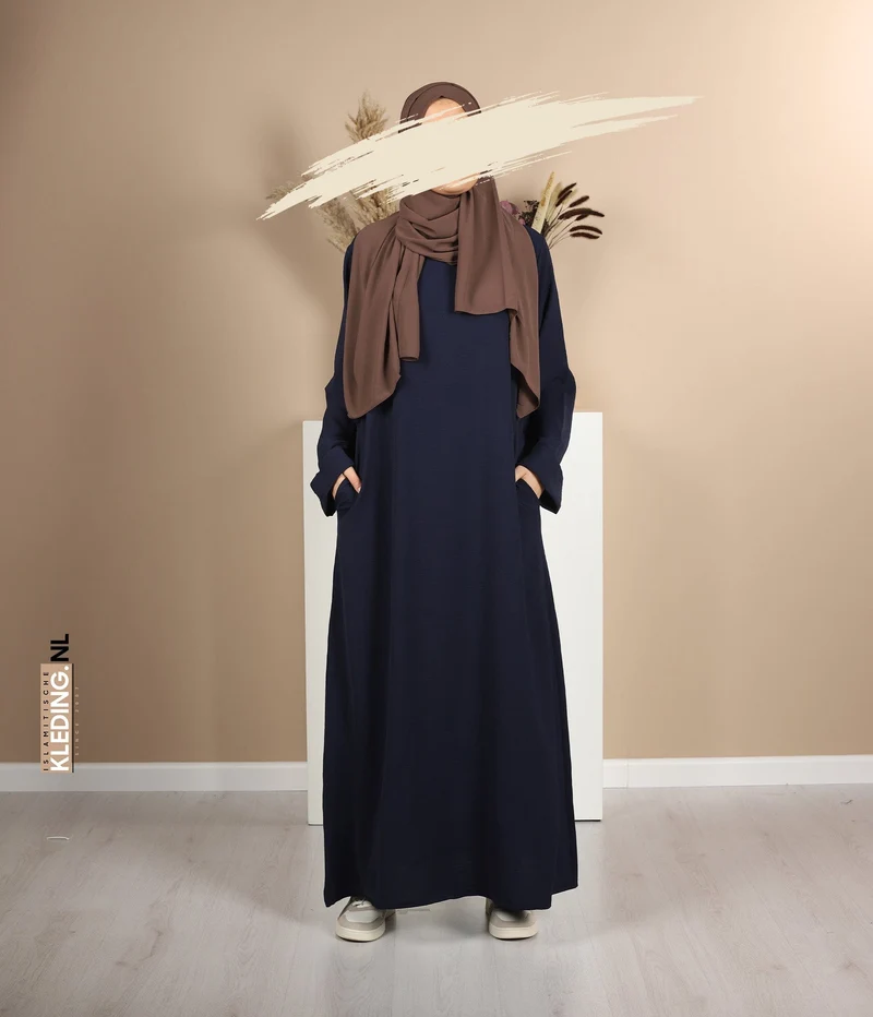 Noora Kimono Abaya – Marineblau