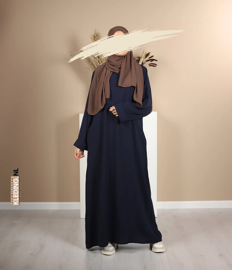 Noora Kimono Abaya – Marineblau