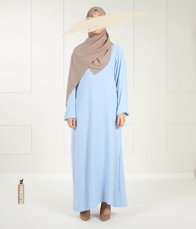 Noora Kimono Abaya – Babyblau