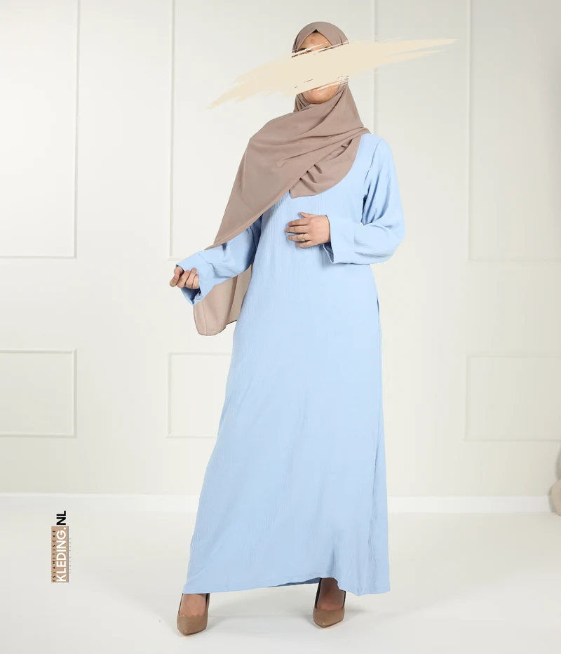 Noora Kimono Abaya – Babyblau