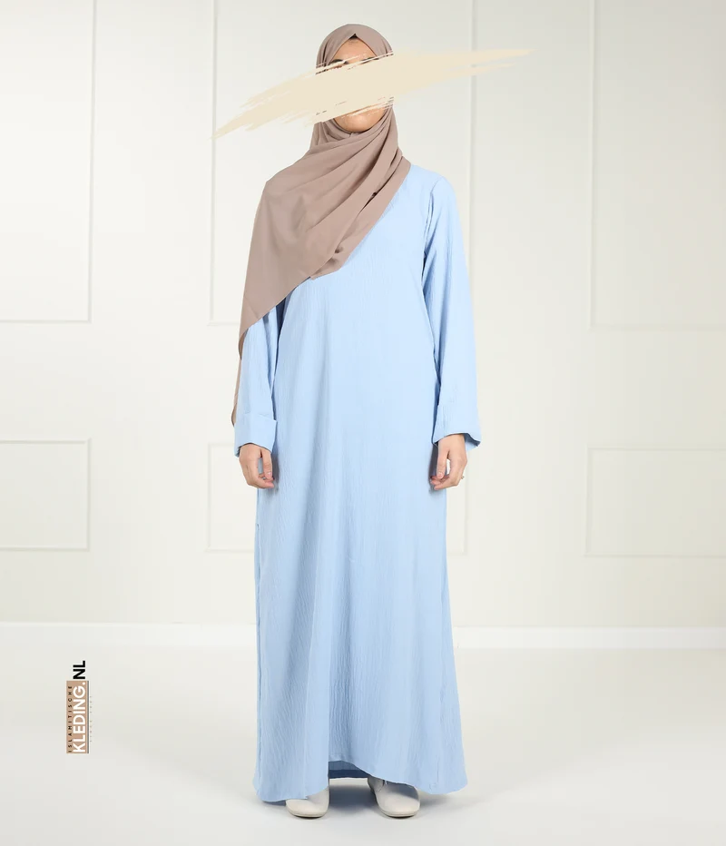 Noora Kimono Abaya – Babyblau