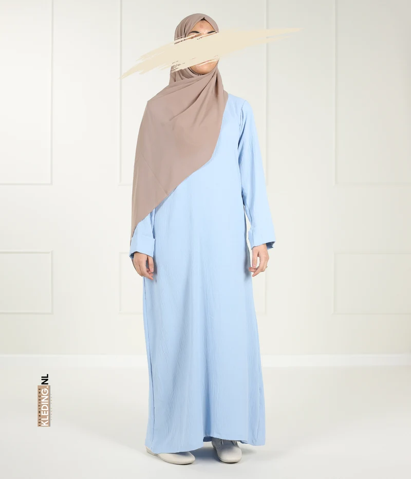Noora Kimono Abaya – Babyblau