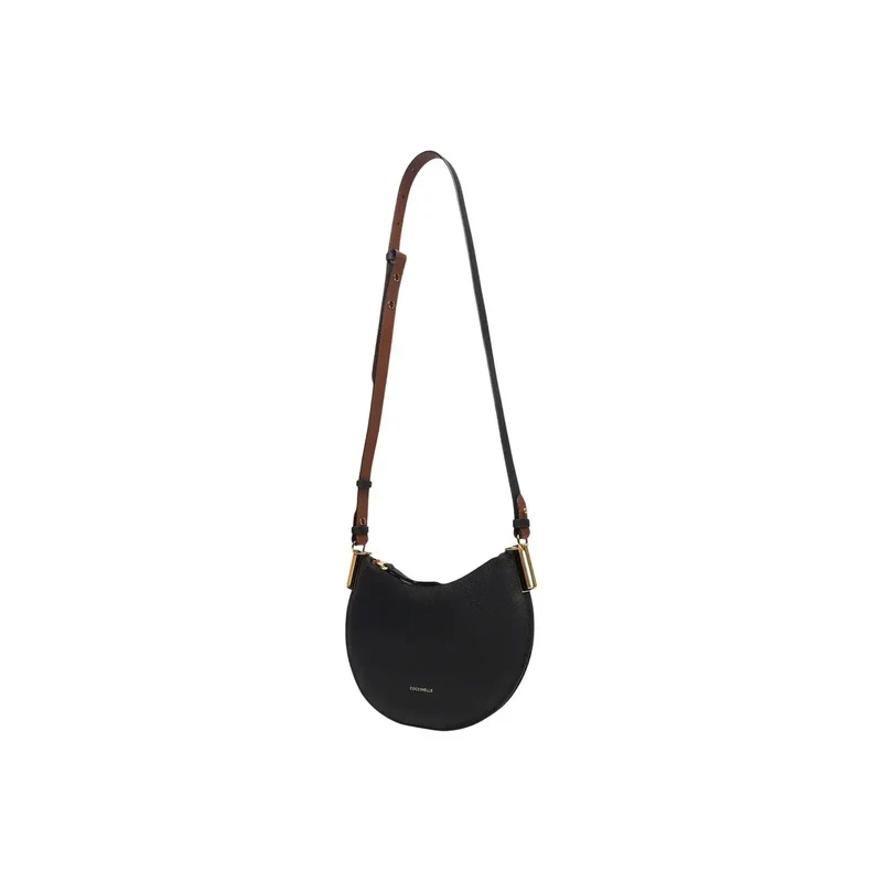 Coccinelle Damen-Ledertasche, grau, mit Reißverschlusstaschen, 24 x 16 x 5 cm