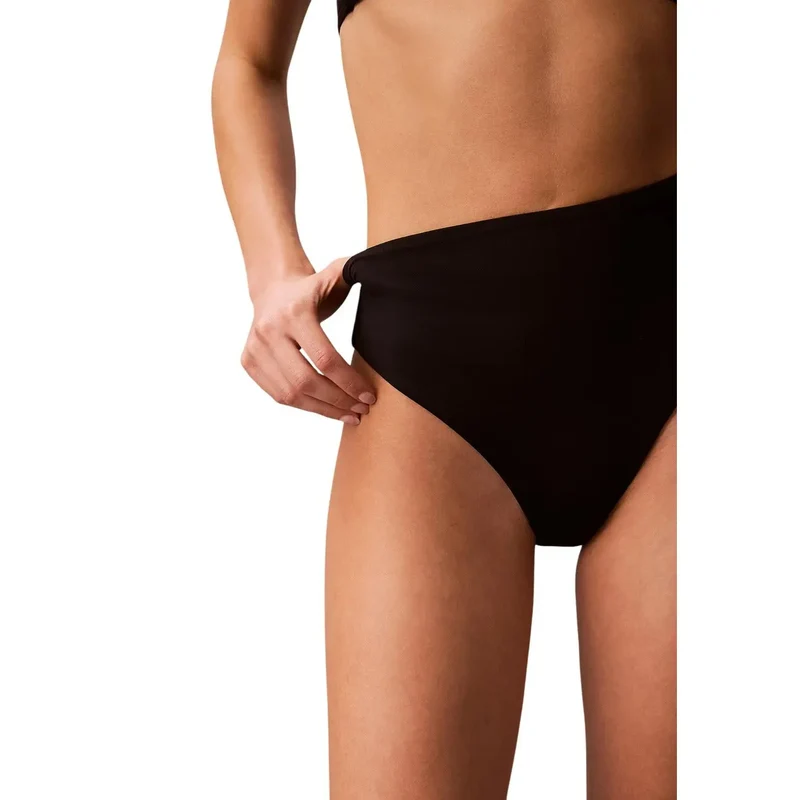 Calvin Klein Damen-Bikini, hochgeschnitten, schwarz