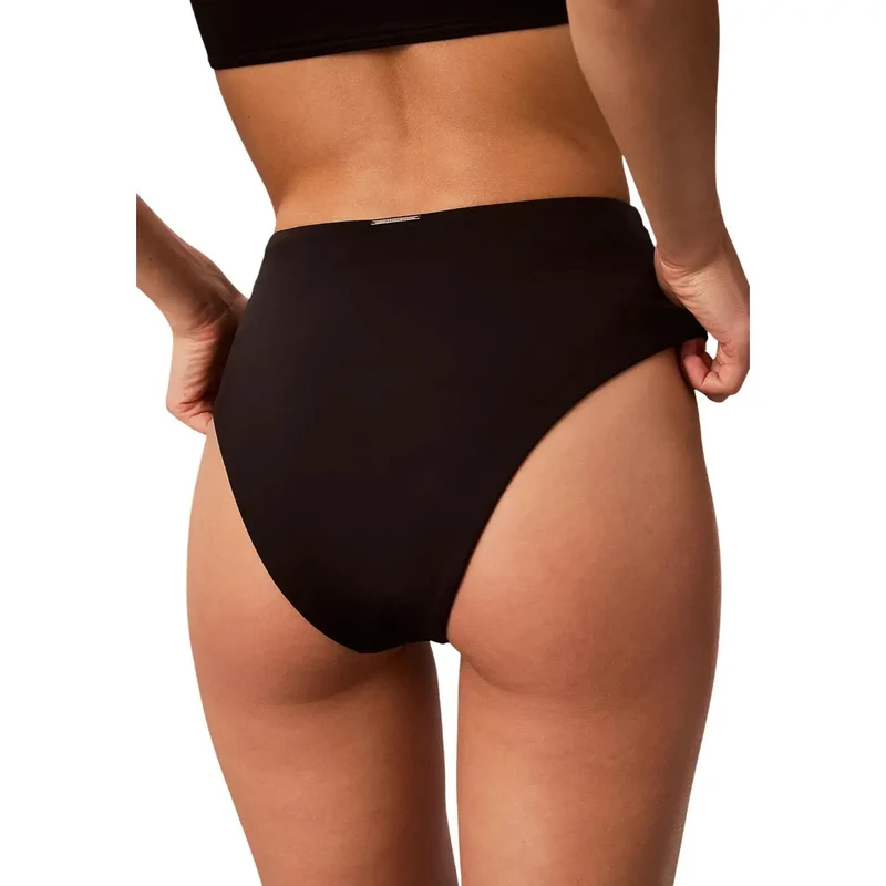 Calvin Klein Damen-Bikini, hochgeschnitten, schwarz