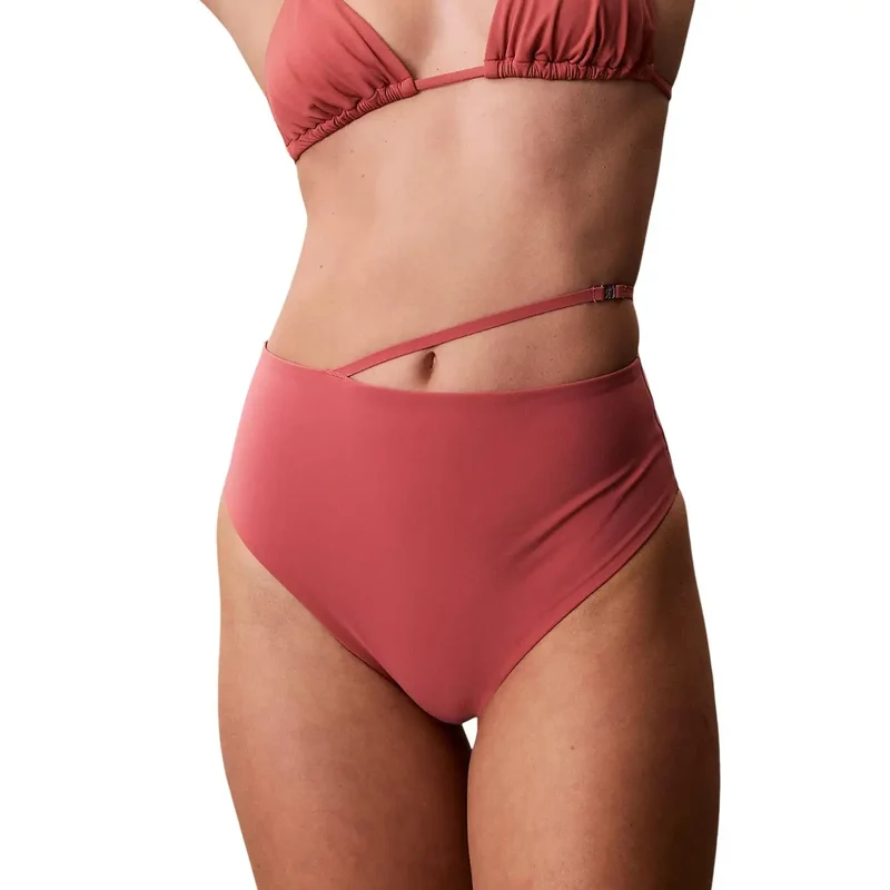 Calvin Klein Damen-Strandbekleidung, rosa Nylon-Bikinihose
