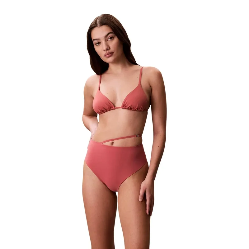 Calvin Klein Damen-Strandbekleidung, rosa Nylon-Bikinihose