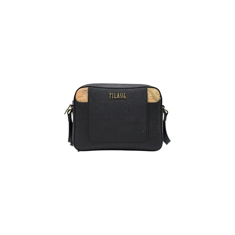 Alviero Martini Damen-Schultertasche aus PVC, Schwarz, B 21 cm
