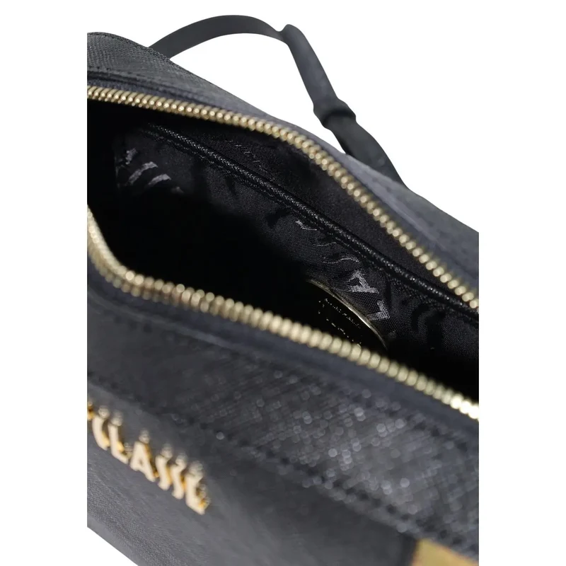 Alviero Martini Damen-Schultertasche aus PVC, Schwarz, B 21 cm