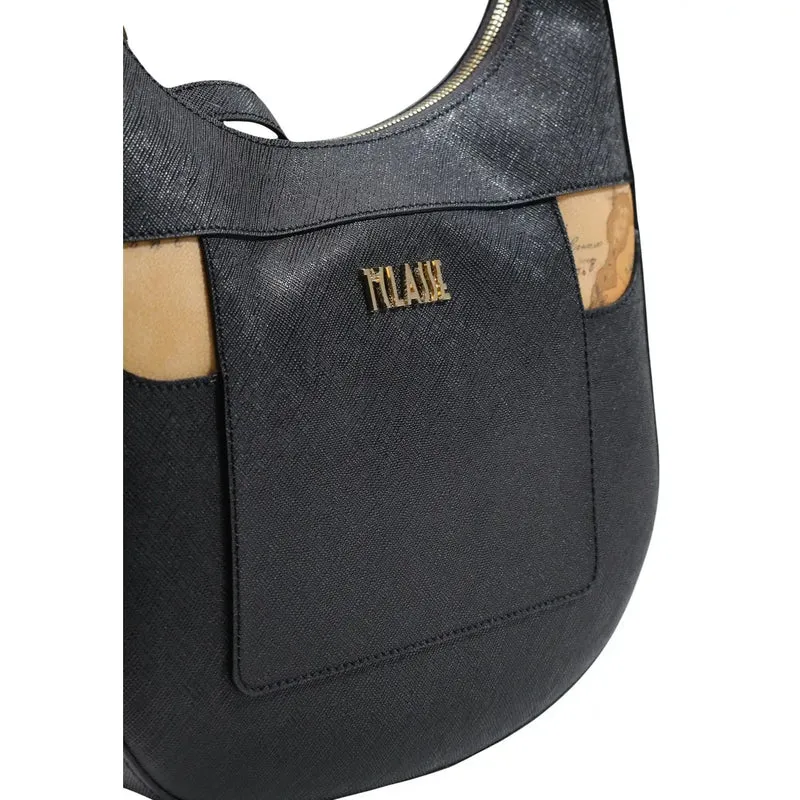 Alviero Martini Prima Classe Damen Umhängetasche, Schwarz, B26 cm