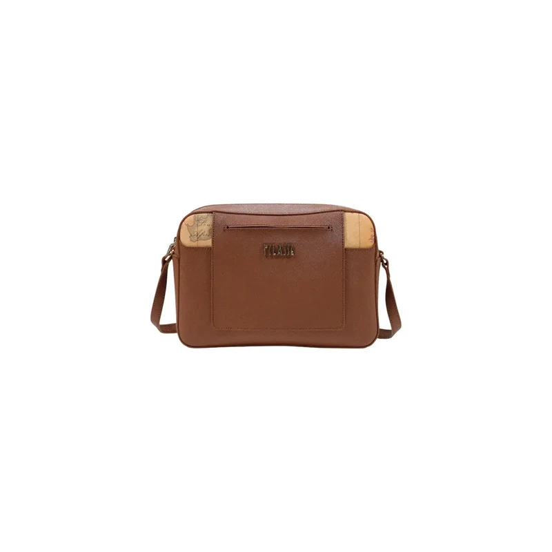 Alviero Martini Damen-Schultertasche, braunes Polyurethan, B 27 cm