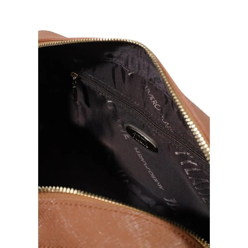 Alviero Martini Damen-Schultertasche, braunes Polyurethan, B 27 cm