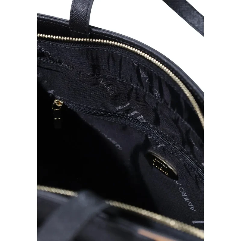 Alviero Martini Prima Classe Damen Handtasche Schwarz PVC 29cm