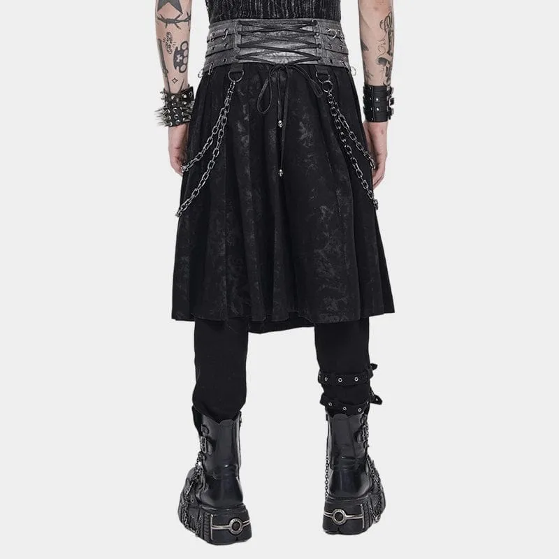 Punk-Rock für Herren mit Ringen, Ketten, Reißverschluss und Falten