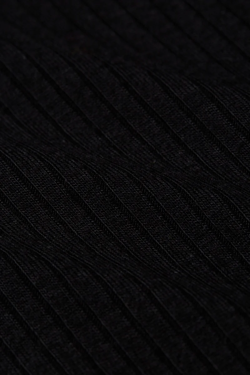 Rollneck Top Uni Rib
